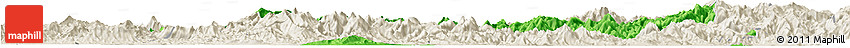 Political Horizon Map of Nanping Shi, shaded relief outside
