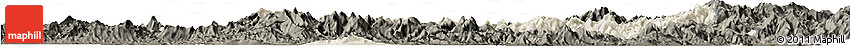 Shaded Relief Horizon Map of Nanping Shi, darken