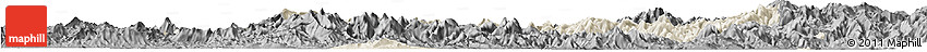 Shaded Relief Horizon Map of Nanping Shi, darken, desaturated