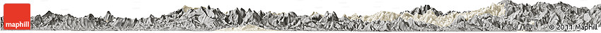 Shaded Relief Horizon Map of Nanping Shi, darken, semi-desaturated
