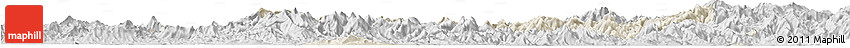 Shaded Relief Horizon Map of Nanping Shi, desaturated