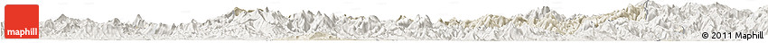 Shaded Relief Horizon Map of Nanping Shi, lighten
