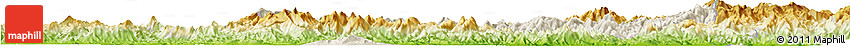 Shaded Relief Horizon Map of Nanping Shi, physical outside