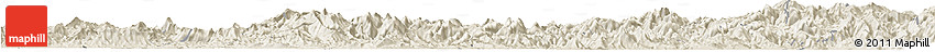 Shaded Relief Horizon Map of Nanping Shi