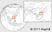 Blank Location Map of Nanping Shi, within the entire country