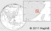 Blank Location Map of Nanping Shi, highlighted country