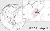 Blank Location Map of Nanping Shi, highlighted parent region
