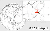 Blank Location Map of Nanping Shi