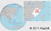 Gray Location Map of Nanping Shi, highlighted parent region