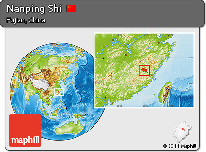 Physical Location Map of Nanping Shi