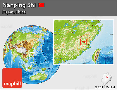 Physical Location Map of Nanping Shi