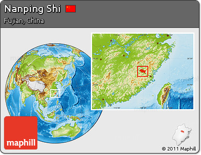 Physical Location Map of Nanping Shi