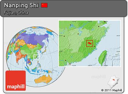 Political Location Map of Nanping Shi
