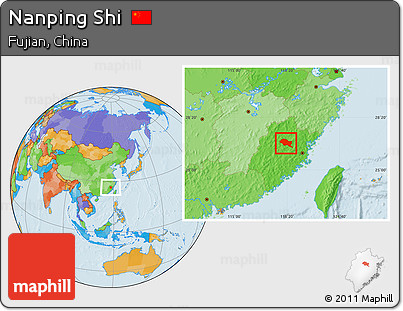 Political Location Map of Nanping Shi