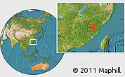 Satellite Location Map of Nanping Shi