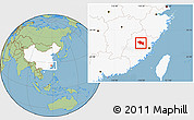 Savanna Style Location Map of Nanping Shi, highlighted country
