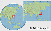 Savanna Style Location Map of Nanping Shi, highlighted parent region, within the entire country