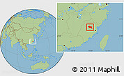 Savanna Style Location Map of Nanping Shi