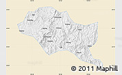 Classic Style Map of Nanping Shi, single color outside