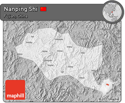 Gray Map of Nanping Shi