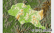 Physical Map of Nanping Shi, darken