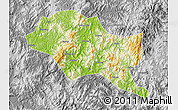 Physical Map of Nanping Shi, desaturated