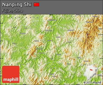 Physical Map of Nanping Shi
