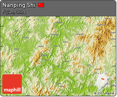 Physical Map of Nanping Shi