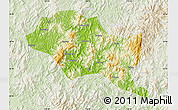 Physical Map of Nanping Shi, lighten