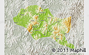 Physical Map of Nanping Shi, lighten, semi-desaturated