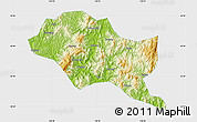 Physical Map of Nanping Shi, single color outside