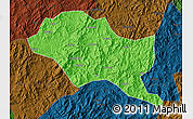 Political Map of Nanping Shi, darken