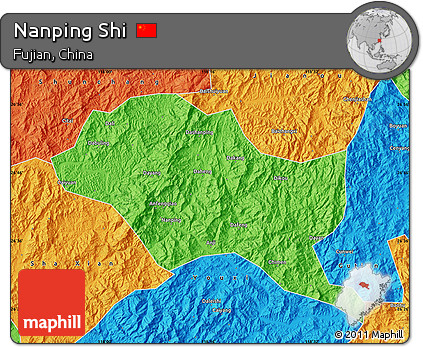 Political Map of Nanping Shi