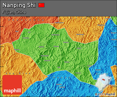 Political Map of Nanping Shi