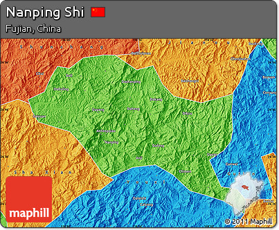 Political Map of Nanping Shi