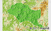 Political Map of Nanping Shi, physical outside
