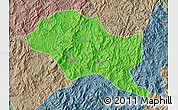 Political Map of Nanping Shi, semi-desaturated