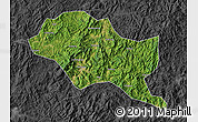 Satellite Map of Nanping Shi, darken, desaturated