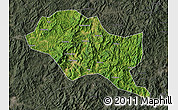 Satellite Map of Nanping Shi, darken, semi-desaturated