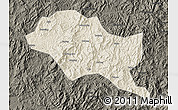 Shaded Relief Map of Nanping Shi, darken