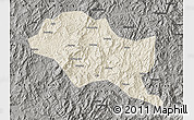 Shaded Relief Map of Nanping Shi, darken, semi-desaturated