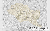 Shaded Relief Map of Nanping Shi, lighten, desaturated