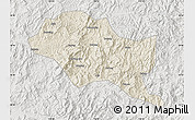 Shaded Relief Map of Nanping Shi, lighten, semi-desaturated