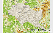 Shaded Relief Map of Nanping Shi, physical outside