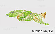 Physical Panoramic Map of Nanping Shi, cropped outside