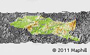 Physical Panoramic Map of Nanping Shi, darken, desaturated