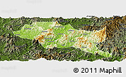 Physical Panoramic Map of Nanping Shi, darken