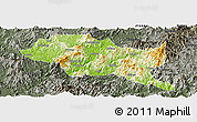 Physical Panoramic Map of Nanping Shi, darken, semi-desaturated