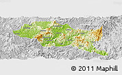 Physical Panoramic Map of Nanping Shi, lighten, desaturated