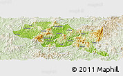 Physical Panoramic Map of Nanping Shi, lighten
